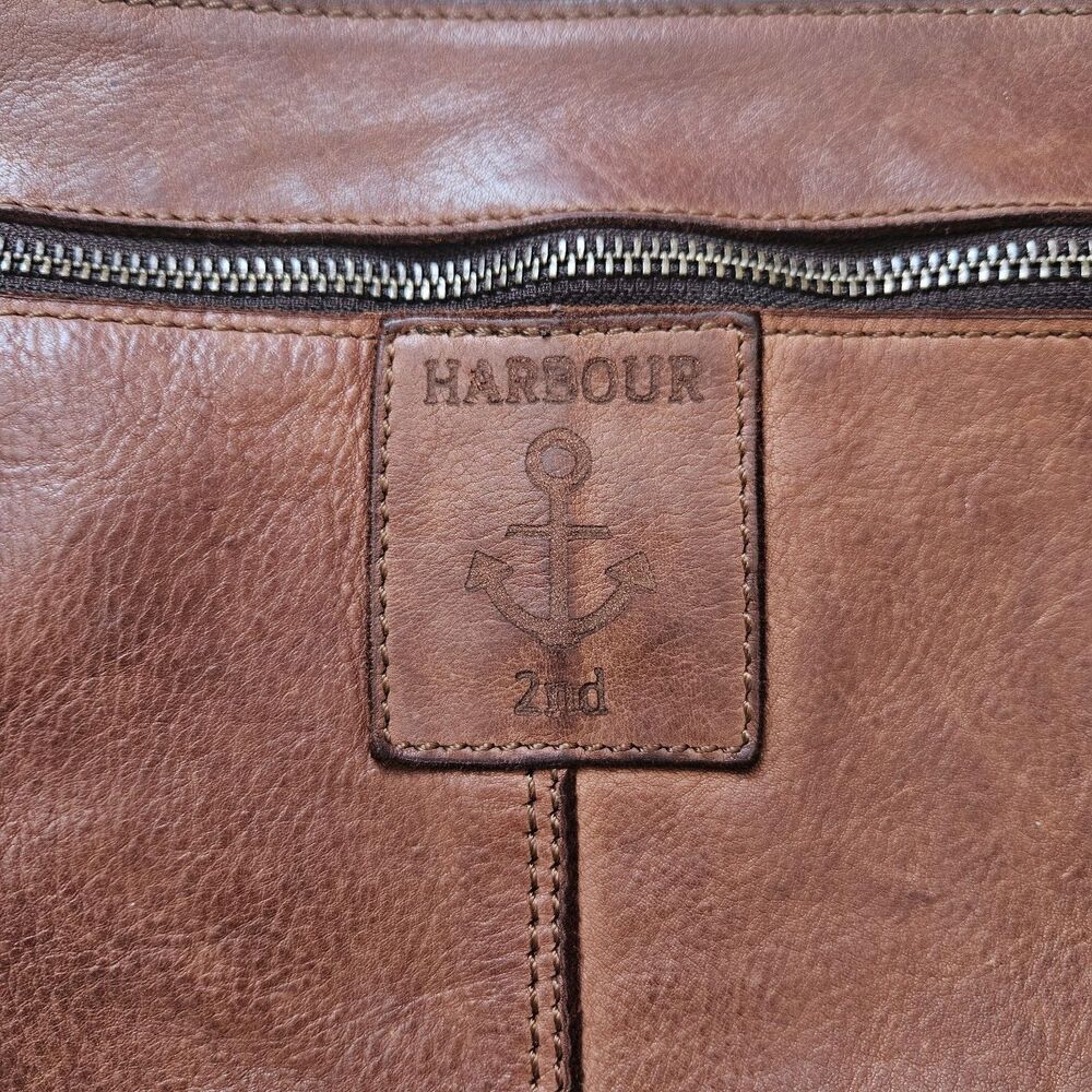Harbour 2nd Vera Genuine Leather Crossbody Bag Brown Adjustable Strap Purse Boho - Picture 2 of 10